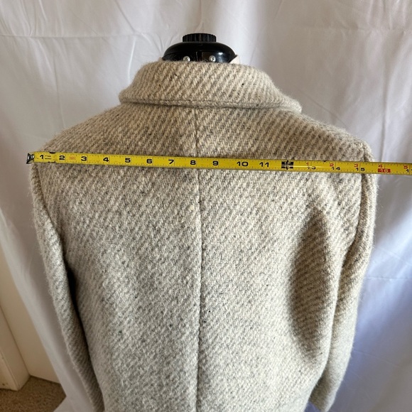 Charter Club Irish Tweed LONG Wool Coat Made in Ireland UK 14 (USA 12) - Picture 9 of 15
